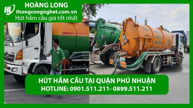 Dịch vụ rút hầm cầu quận Phú Nhuận chuyên nghiệp