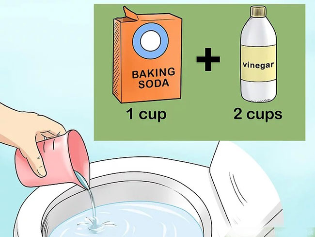 Cách thông cống bồn rửa bát bằng banking soda và giấm