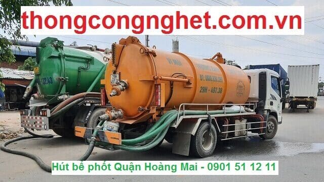 hút bể phốt quận hoàng mai