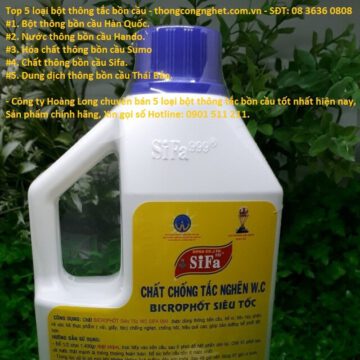 5 loại thông tắc bồn cầu