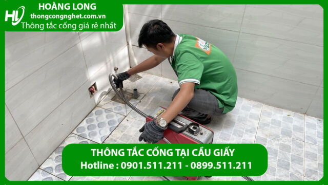 thông tắc cống tại cầu giấy