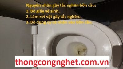 cách xử lý bồn cầu bị nghẹt giấy