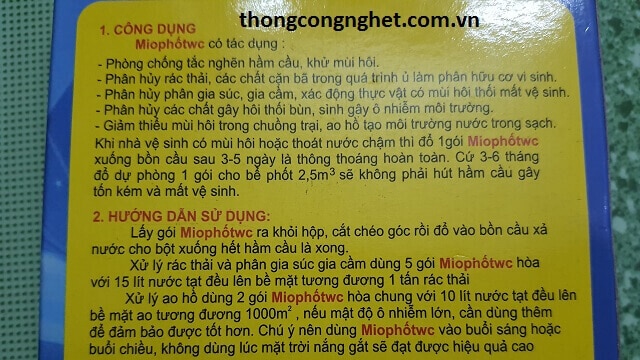Hướng dẫn cách sử dụng thuốc xử lý hầm cầu microphot