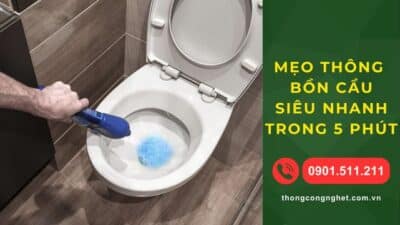 mẹo thông tắc bồn cầu