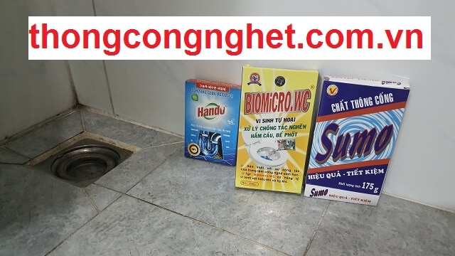 Sử dụng bột thông cống