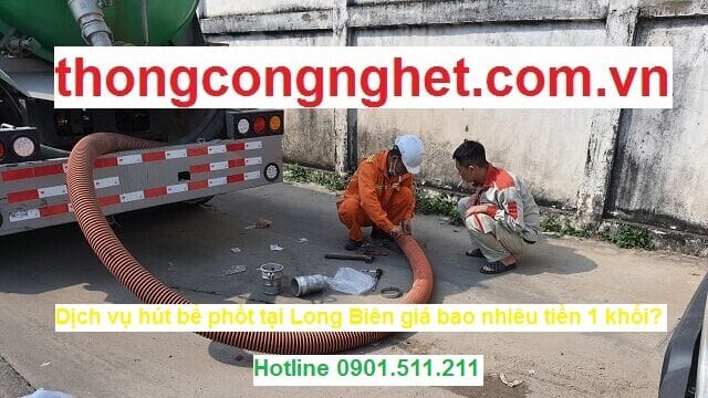 giá hút bể phốt tại long biên