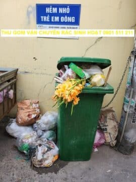 rác thải sinh hoạt quá tải ở tphcm