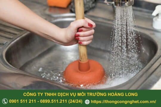 cách thông bồn rửa mặt