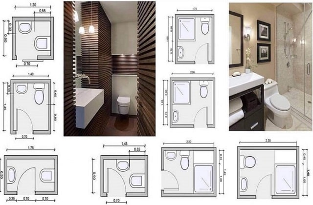 kích thước lắp đặt thiết bị vệ sinh