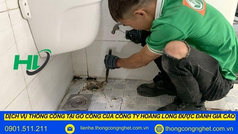 dịch vụ thông cống nghẹt tại gò công