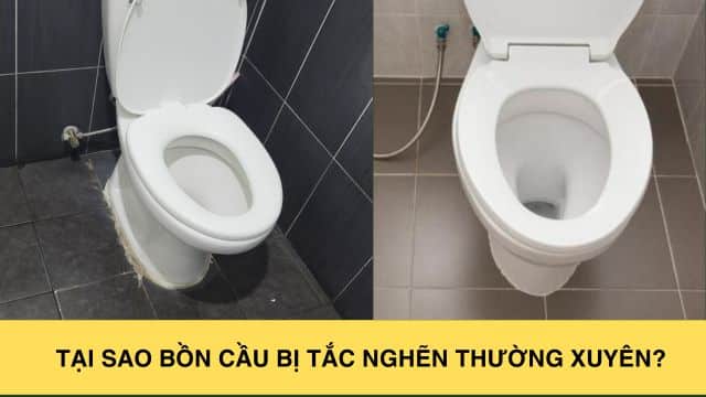dấu hiệu bồn cầu bị tắc nghẽn