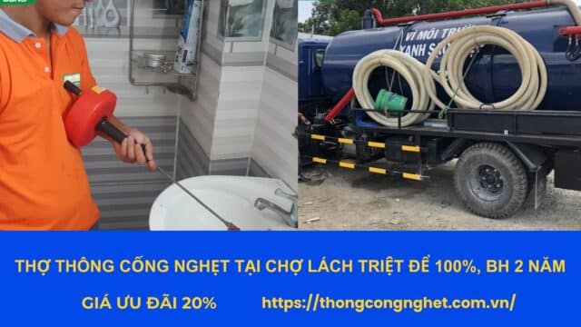 thông cống nghẹt tại chợ lách