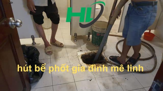 hút bể phốt tại mê linh