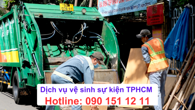 thuê dịch vụ vệ sinh thu gom rác sau sự kiện tại TP.HCM